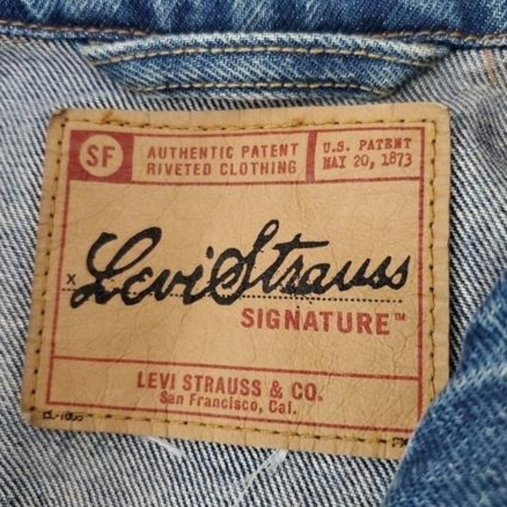 Levi Strauss Signature Blue Denim Jacket (NO SIZE TAG) - Picture 5 of 8